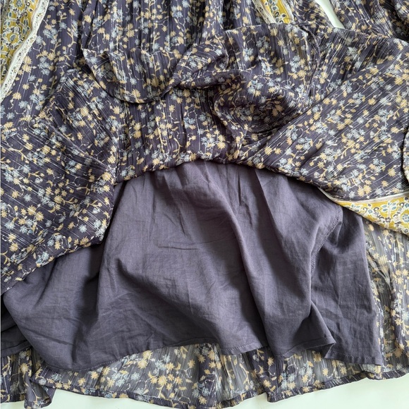 Free People Melody Laughter Purple Dress Sz Medium M Festival Swing Boho Romanti - Picture 11 of 13